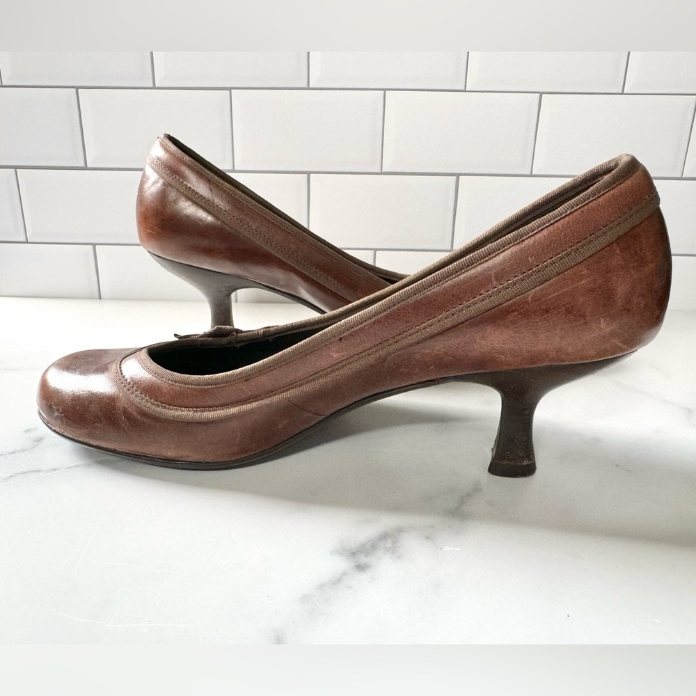 Steve Madden Brown Leather High Heels - Picture 4 of 8